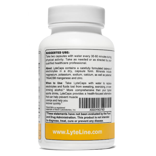 LyteCaps Electrolytes Capsules - 1 Bottle (30 Servings)